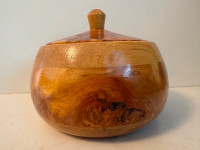 Handmade Wood Container with Lid
