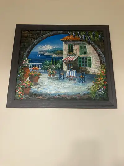 Framed Wall Art Painting – Mediterranean Style, Large, View more