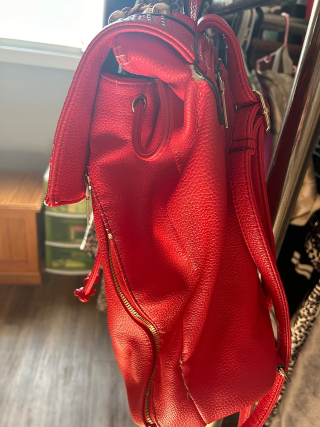 Red Leather Backpack in Women's - Bags & Wallets in Norfolk County - Image 2