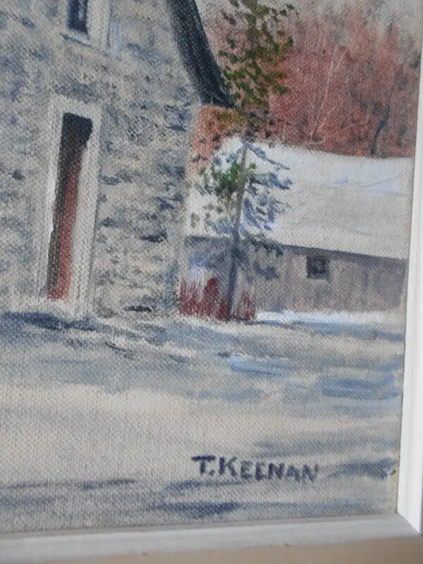 TABLEAU-PEINTURE-TOILE-OIL PAINTING-VINTAGE-THOMAS KEENAN in Arts & Collectibles in City of Montréal - Image 6