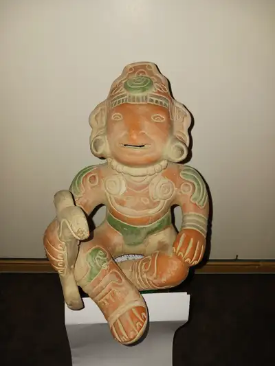 Terracotta Mexican Aztec Sculpture, View more
