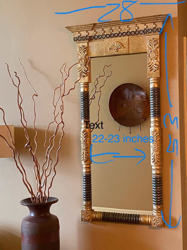 Tabernacle mirror - gold and black ($250 or best offer) in Home Décor & Accents in City of Toronto - Image 2