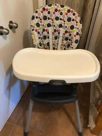 High chair - Graco Simpleswitch 2-in-1 high chair,  booster $75