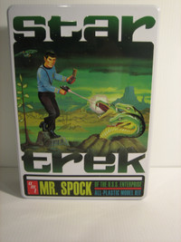 STAR TREK MR. SPOCK  AMT MODEL KIT COLLECTOR TIN