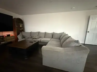 large grey sectional , View more