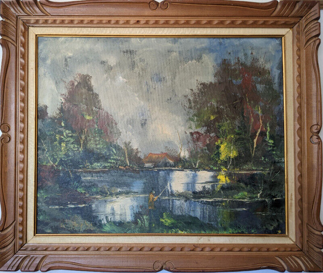 Claude Gianolla (1940-2009) Original Oil on Canvas Painting in Arts & Collectibles in Gatineau - Image 3