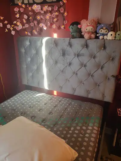 Bedframe with box spring , View more