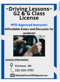 Driving Lessons - Pass Easily - MTO Approved Driving Instrcutor!