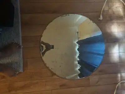 Round Mirror Good size Just needs Frame