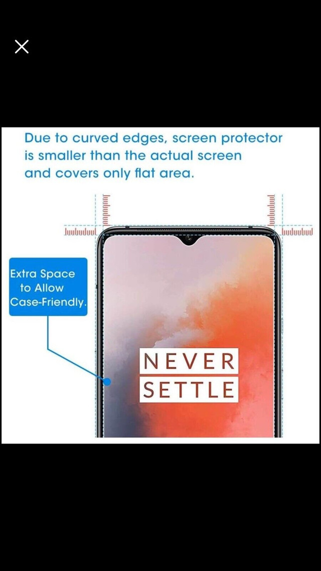 new  Screen Protector Compatible Oneplus 7t 2pack in Cell Phone Accessories in Markham / York Region - Image 3
