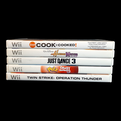 Lot de 5 jeux Nintendo Wii, tous complets avec boîtier et livret. Tous les disques ont été testés et...