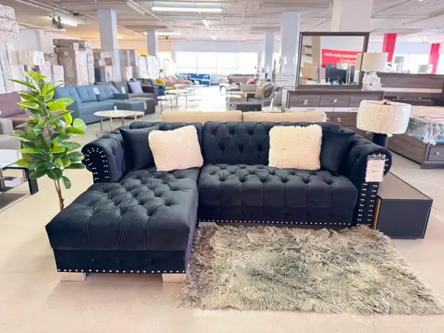 Modular sofa Royal Sofia 6247 (black, velvet)!!!63235066480257123