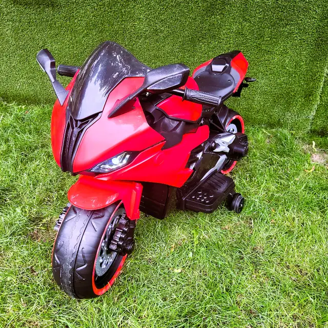 Kids Ride-On Bike, LED Lights, Key Start, Training Wheels, Front in Kids in Kitchener / Waterloo - Image 4