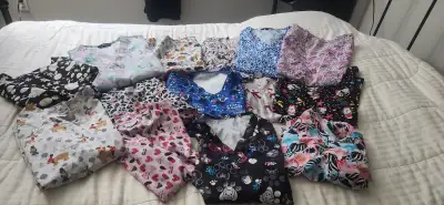 Womens scrub tops sm-lg, View more