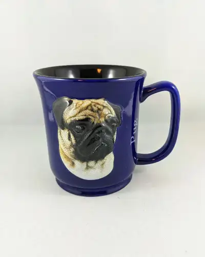 Pug Blue Pawprint Dog Coffee Tea Mug Cup. Read. You Have Great Taste! Pick Up Only In Sherwood Park....