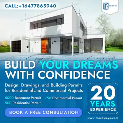 Basement Permit, Architect, Structural, Side Entrance:6477865940, View more