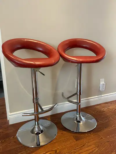 Adjustable Swivel Bar Stools, Set of 2, View more