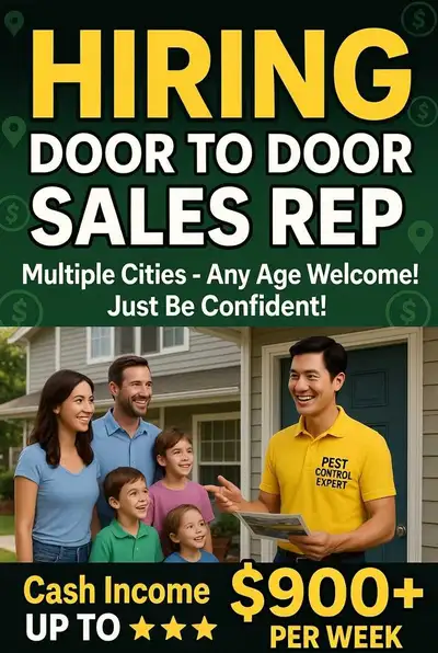 Door to Door sales representative required URGENTLY, View more