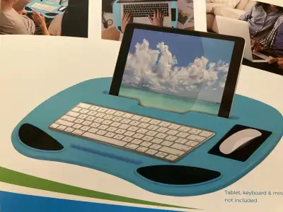 Tablet Desk/Mini Laptop Desk w/Cushion, View more