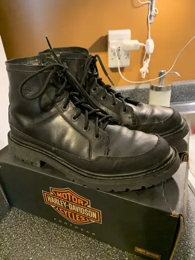 Boots, Harley Davidson, Size 10, Dalton Lace Black, View more