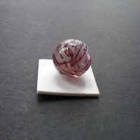 Vintage Marble  - 5/8" German Wire-Pull (purple, white)