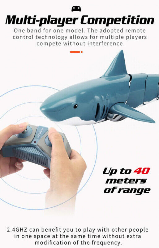Brand New RC Remote Control 2.4G 4CH Simulation Shark Toys in Toys & Games in City of Toronto - Image 3