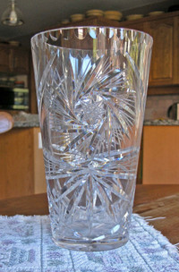 Pinwheel Lead Crystal Vase Large
