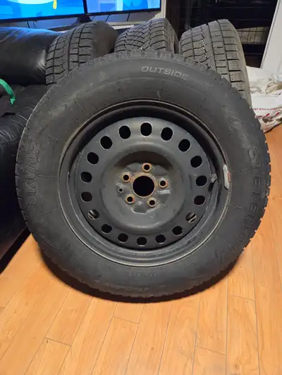 4 winter tires on rim. Tires and rims were purchased last year and used half of the season then we g...