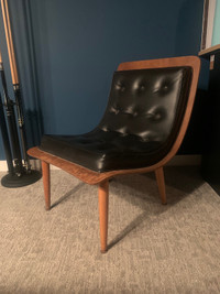 Mid modern Scoop Chair bent maple plywood 