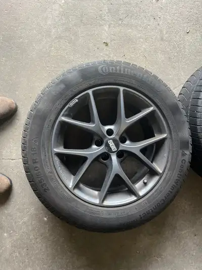 Selling a full set of staggered Continental winter tires on BBS rims, previously on a Porsche Macan....