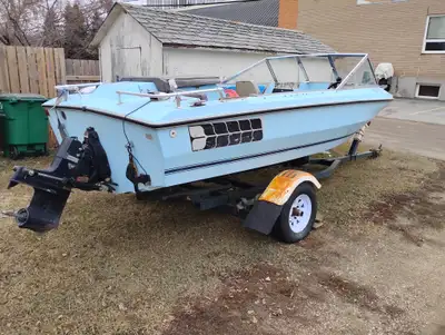 Project Boat with Trailer. New Wheels and tires. Needs complete overhaul. Selling as a parts boat. I...