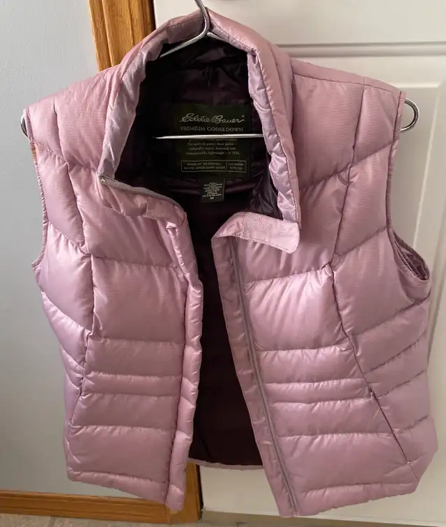 Eddie Bauer Ladies M Goose Down Puffy Vest 
