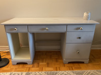 Solid wood desk and almost full can of chalk paint included!