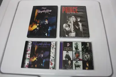 Prince Purple Rain on cd and the dvd movie. A 17 song Greatest Hots cd and an 80 minute Prince in th...