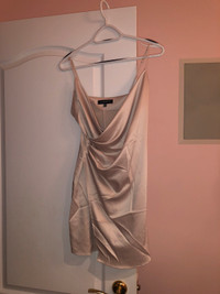 Dynamite Satin Dress — XS - Polished Pearl NEW