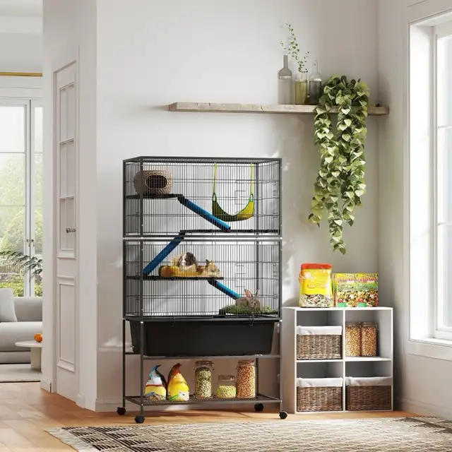59" 5-Level Small Animal Cage, Rolling Ferret Cage with 6.3"  in Accessories in Markham / York Region - Image 8