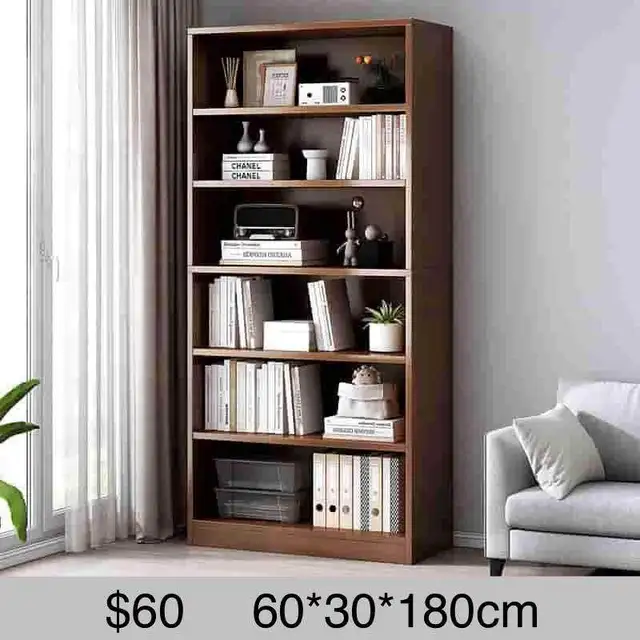 simple wooden bookshelf with six tiers of open shelving in Bookcases & Shelving Units in Mississauga / Peel Region - Image 2