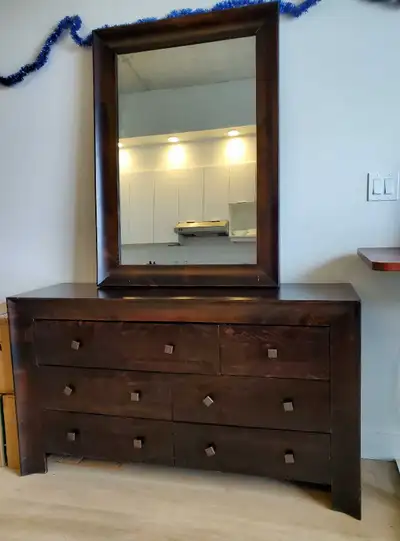 Wood Dresser + Mirror Set, View more