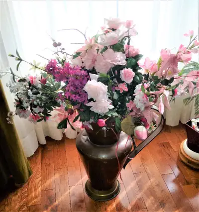 Large copper vase, View more