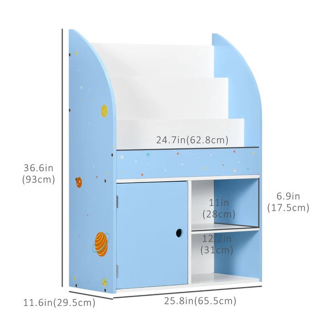 Toy Storage Organizer, Kids Bookshelf, Freestanding Children Boo in Toys & Games in Markham / York Region - Image 2