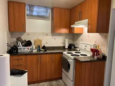 Spacious Seprate entrance, 1 bedroom basement apparent. Available sep 1 Rent $1400/ mth. (First last...