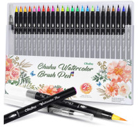 Watercolor Brush Pens,  24 Colors Water Color Painting Markers