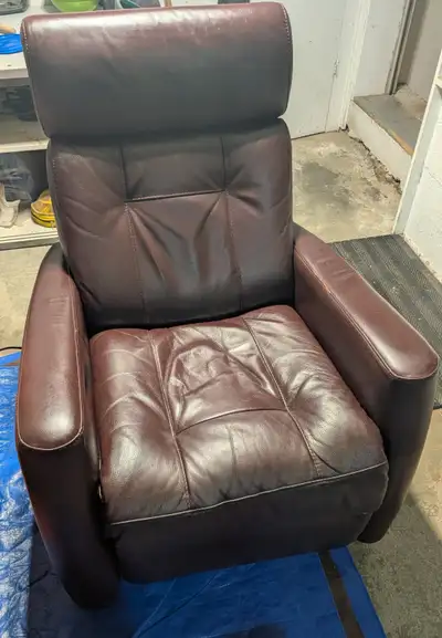 Leather Reclining Couch and Chair, View more