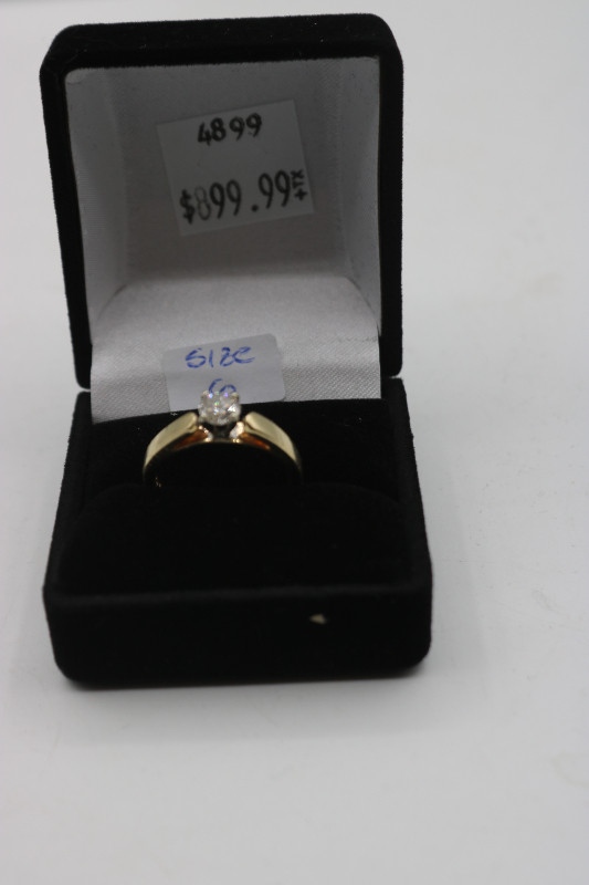 14KT Yellow and White Gold Solitaire Engagement Ring (# 4899) in Jewellery & Watches in City of Halifax
