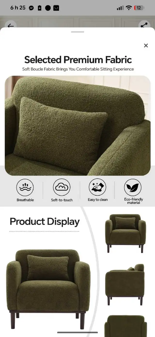 Latitude Run Gizelle Accent Chair from Wayfair  in Chairs & Recliners in Laval / North Shore - Image 4