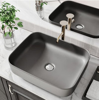 ELLAI Vessel Sink Rectangle Vanity Art Basin for Bath - NEW