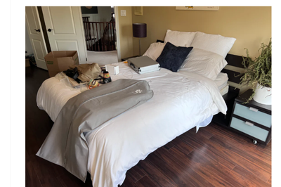 Ikea Hopen Queen Size Bed Frame and Mattress, View more