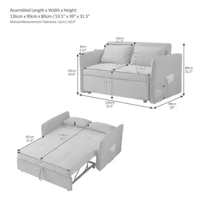 Barely used Fabric Twin Size Sleeper Sofa Bed. Fabric: Yellow Chenille. Re-doing bedroom so no longe...
