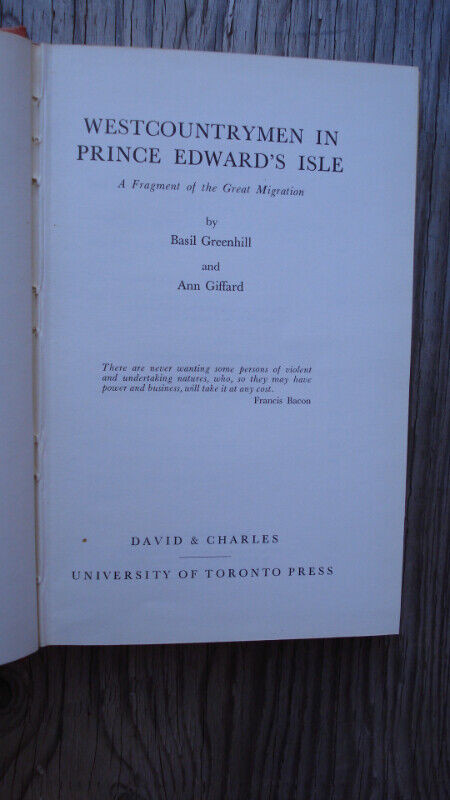 Westcountrymen and PEI - hardcover history in Non-fiction in Charlottetown - Image 2