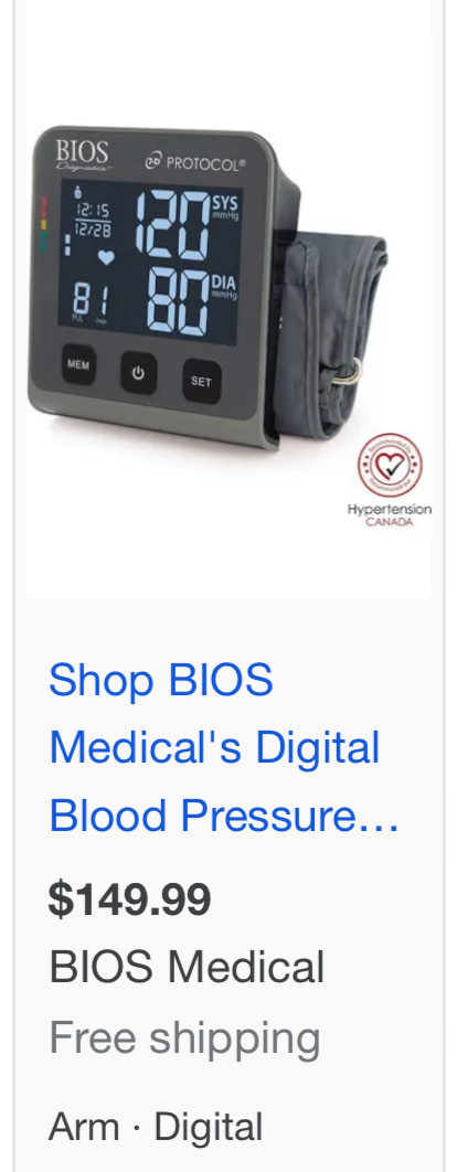 BIOS Diagnostics Blood Pressure Monitor . in Health & Special Needs in Edmonton - Image 4